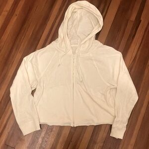 New 🌹 VS PINK Ivory Boxy Hoodie Size M